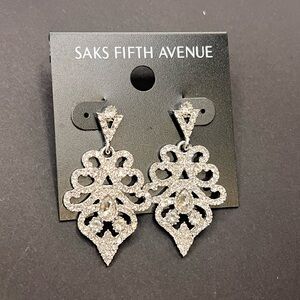 Saks Fifth Avenue Intricate Silver Earrings